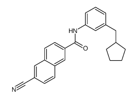 6-cyano-N-[3-(cyclopentylmethyl)phenyl]naphthalene-2-carboxamide Structure