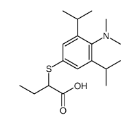2-[4-(dimethylamino)-3,5-di(propan-2-yl)phenyl]sulfanylbutanoic acid结构式