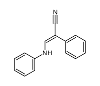 (E)-2-Phenyl-3-phenylamino-acrylonitrile结构式