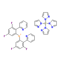 双(2,4-二氟苯基吡啶并)四(1-吡唑基)硼酸铱(III)图片