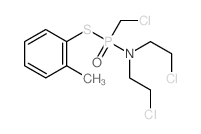 2-chloro-N-(2-chloroethyl)-N-[chloromethyl-(2-methylphenyl)sulfanyl-phosphoryl]ethanamine structure