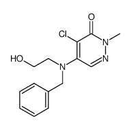 5-(N-benzyl-N-2-hydroxyethylamino)-4-chloro-2-methyl-3(2H)-pyridazinone结构式