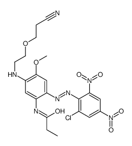 N-[2-[(2-chloro-4,6-dinitrophenyl)azo]-5-[[2-(2-cyanoethoxy)ethyl]amino]-4-methoxyphenyl]propionamide结构式