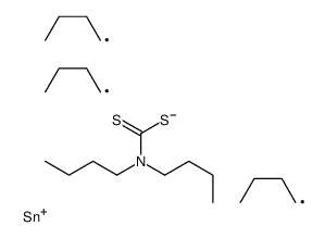 Tributyl[[(dibutylamino)thioxomethyl]thio]stannane Structure