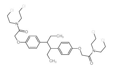 2-[4-[4-[4-[bis(2-chloroethyl)carbamoylmethoxy]phenyl]hexan-3-yl]phenoxy]-N,N-bis(2-chloroethyl)acetamide structure