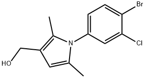 1-(4-bromo-3-chlorophenyl)-2,5-dimethyl-1h-pyrrole-3-methanol structure