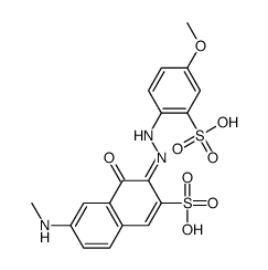 4-hydroxy-3-[(4-methoxy-2-sulphophenyl)azo]-6-(methylamino)naphthalene-2-sulphonic acid picture