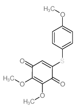 2,3-dimethoxy-5-(4-methoxyphenyl)sulfanyl-cyclohexa-2,5-diene-1,4-dione结构式