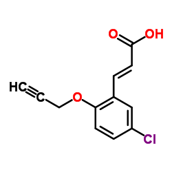 3-[5-CHLORO-2-(2-PROPYNYLOXY)PHENYL]ACRYLIC ACID structure