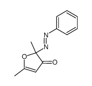 2,5-dimethyl-2-phenylazo-furan-3-one结构式