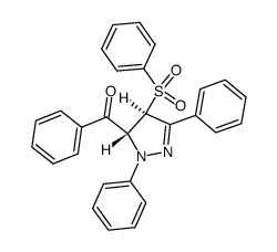 (4-benzenesulfonyl-2,5-diphenyl-3,4-dihydro-2H-pyrazol-3-yl)-phenyl-methanone结构式