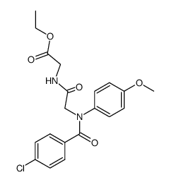 ethyl N-[N-(p-chlorobenzoyl)-2-(p-anisidino)acetyl]glycinate Structure