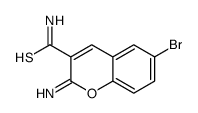 6-bromo-2-iminochromene-3-carbothioamide Structure