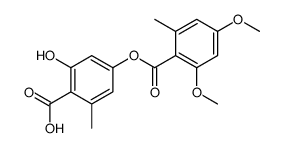 4-(2,4-Dimethoxy-6-methylbenzoyloxy)-2-hydroxy-6-methylbenzoic acid结构式