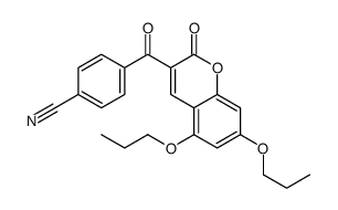 4-(2-oxo-5,7-dipropoxychromene-3-carbonyl)benzonitrile结构式