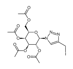 1H-1,2,3-Triazole,4-(iodomethyl)-1-(2,3,4,6-tetra-O-acetyl-b-D-galactopyranosyl)- structure