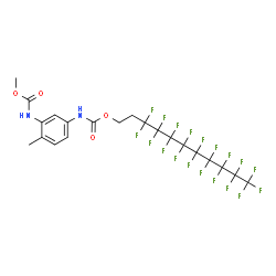 2-Methoxycarbonylamino-4-[(3,3,4,4,5,5,6,6,7,7,8,8,9,9,10,10,11,11,11-nonadecafluoroundecyl)oxycarbonylamino]toluene结构式