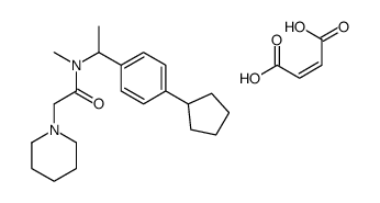 (E)-but-2-enedioic acid,N-[1-(4-cyclopentylphenyl)ethyl]-N-methyl-2-piperidin-1-ylacetamide Structure