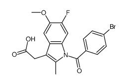 [1-(4-bromobenzoyl)-5-methoxy-6-fluoro-2-methyl-1H-indol-3-yl]acetic acid结构式