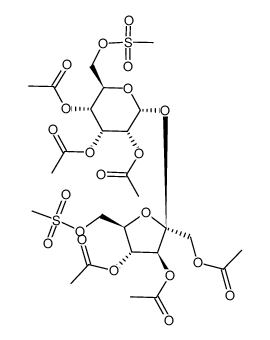 6,6'-di-O-mesylsucrose hexaacetate Structure