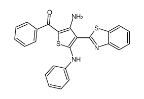 (3-Amino-4-benzothiazol-2-yl-5-phenylamino-thiophen-2-yl)-phenyl-methanone structure