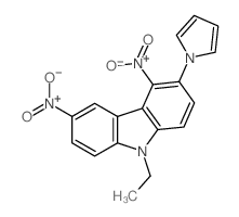9H-Carbazole,9-ethyl-4,6-dinitro-3-(1H-pyrrol-1-yl)- picture