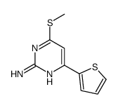 4-methylsulfanyl-6-thiophen-2-ylpyrimidin-2-amine Structure