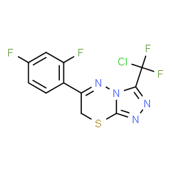 3-(CHLORO-DIFLUORO-METHYL)-6-(2,4-DIFLUORO-PHENYL)-7H-[1,2,4]TRIAZOLO[3,4-B][1,3,4]THIADIAZINE结构式