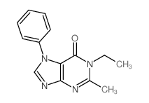 1-ethyl-2-methyl-7-phenyl-purin-6-one Structure