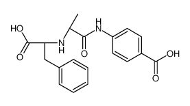 4-[[(2S)-2-[[(1S)-1-carboxy-2-phenylethyl]amino]propanoyl]amino]benzoic acid Structure