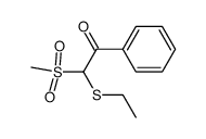 2-(ethylthio)-2-(methylsulfonyl)-1-phenylethan-1-one结构式