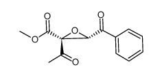 (2S,3S)-2-Acetyl-3-benzoyl-oxirane-2-carboxylic acid methyl ester Structure