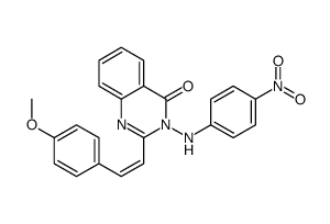 2-[(E)-2-(4-methoxyphenyl)ethenyl]-3-(4-nitroanilino)quinazolin-4-one结构式