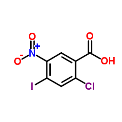 2-Chloro-4-iodo-5-nitrobenzoic acid结构式