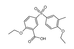 2-ethoxy-5-(4-ethoxy-3-methyl-benzenesulfonyl)-benzoic acid Structure