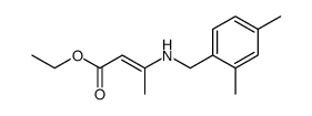 3-(2,4-dimethyl-benzylamino)-crotonic acid ethyl ester Structure