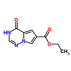4-氧代-3,4-二氢吡咯并[2,1-f][1,2,4]三嗪-6-羧酸乙酯结构式