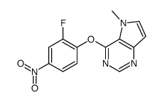 5H-Pyrrolo[3,2-d]pyrimidine, 4-(2-fluoro-4-nitrophenoxy)-5-Methyl- Structure