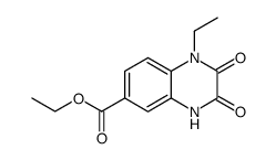 6-Quinoxalinecarboxylic acid, 1-ethyl-1,2,3,4-tetrahydro-2,3-dioxo-, ethyl ester结构式