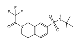 N-(tert-butyl)-2-(trifluoroacetyl)-1,2,3,4-tetrahydroisoquinoline-7-sulfonamide Structure