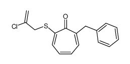 2-benzyl-7-((2-chloroallyl)thio)cyclohepta-2,4,6-trien-1-one结构式