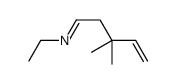 N-ethyl-3,3-dimethylpent-4-en-1-imine结构式