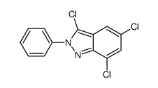 3,5,7-trichloro-2-phenylindazole Structure