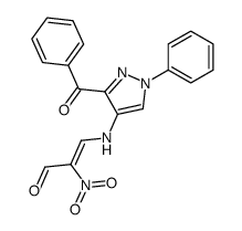 3-[(3-benzoyl-1-phenylpyrazol-4-yl)amino]-2-nitroprop-2-enal Structure