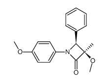 1-(4-methoxyphenyl)-3-methyl-3-methoxy-4-phenyl-β-azetidinone结构式