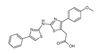 [4-(4-Methoxy-phenyl)-2-(4-phenyl-thiazol-2-ylamino)-thiazol-5-yl]-acetic acid Structure