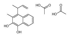 acetic acid,4-but-3-en-2-yl-3-methylnaphthalene-1,2-diol结构式