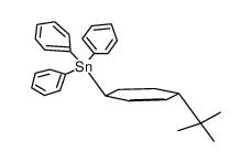 (trans-4-(1,1-dimethylethyl)cyclohex-2-enyl)triphenylstannane结构式