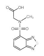 [(2,1,3-benzothiadiazol-4-ylsulfonyl)(methyl)amino]acetic acid结构式