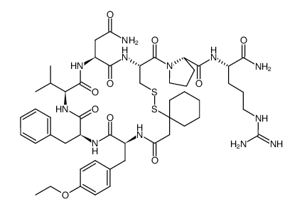 (d(CH2)51,Tyr(Et)2,Val4,Arg8,des-Gly9)-Vasopressin trifluoroacetate salt Structure